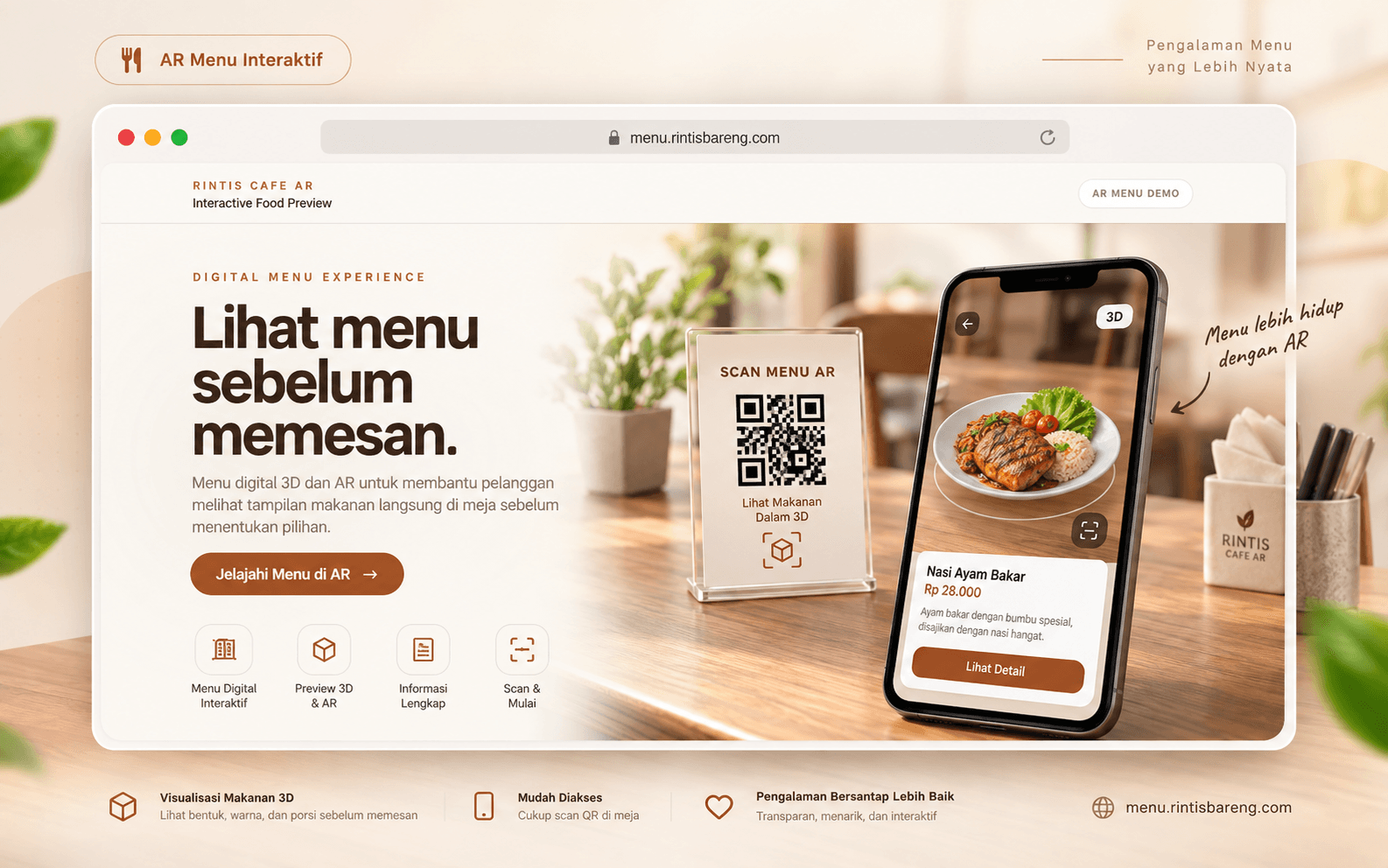 AR Menu Interaktif - Rintis Cafe AR